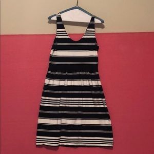 J Crew Navy/white striped dress